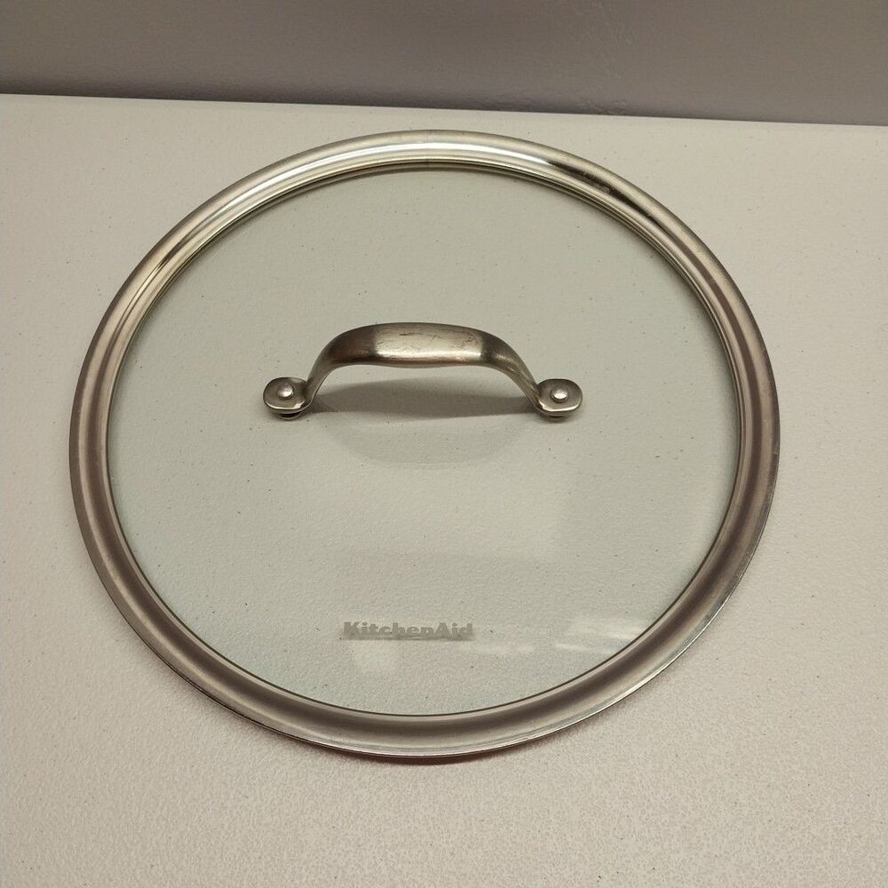 KitchenAid Glass Replacement Lid 10" Stainless Rim Handle Universal Pot Pan